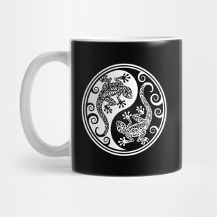 White and Black Yin Yang Geckos Mug